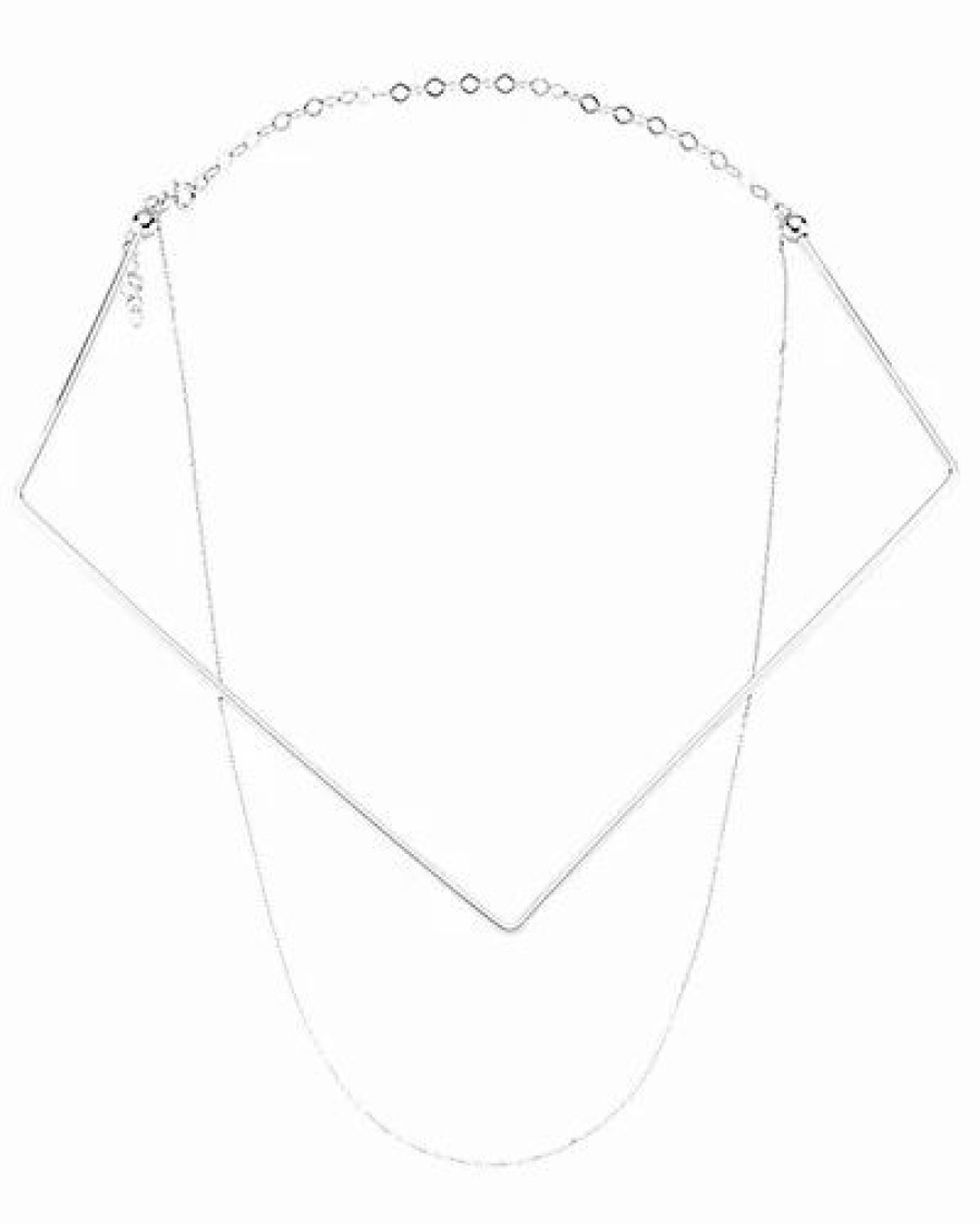 Necklaces * | Amorium 18K Over Silver Cz Choker Necklace Women