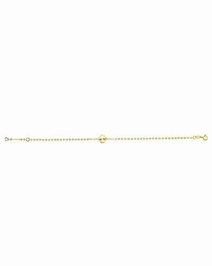 Bracelets * | 14K Italian Gold Italian Gold Clover Bracelet Women