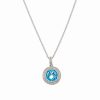 Pins * | Diana M. Fine Jewelry 14K 2.86 Ct. Tw. Diamond & Topaz Necklace Women