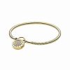 Bracelets * | Pandora Charm Carrier Moments 18K Over Silver Cz Pave Snake Chain Bracelet Women