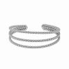 Bracelets * | Italian Silver Beaded Cuff Bracelet Women