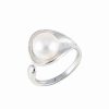 Rings * | Splendid Pearls Rhodium Plated Silver 9-9.5Mm Freshwater Pearl Ring Women