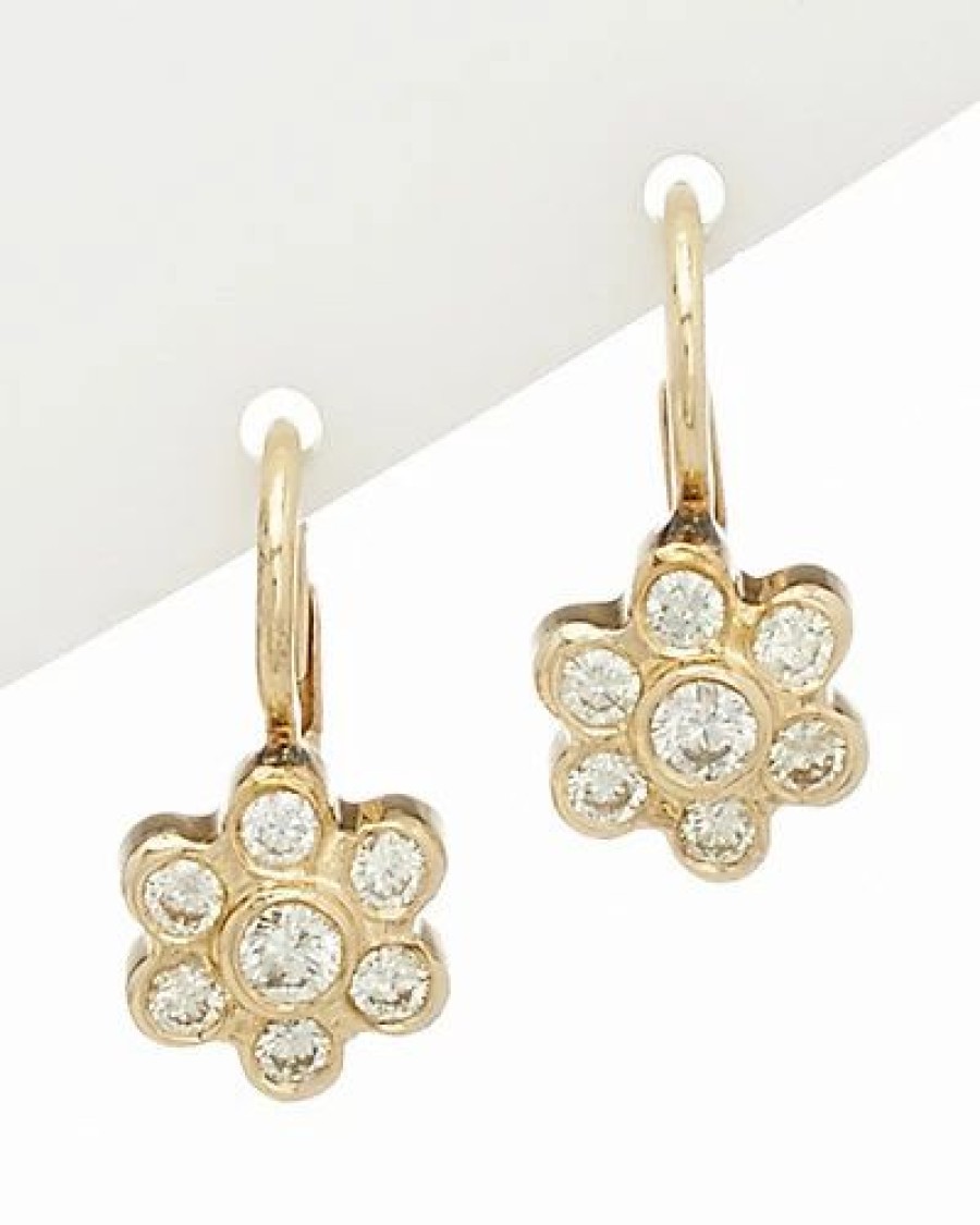 Earrings * | Diana M. 14K 0.70 Ct. Tw. Diamond Earrings Women