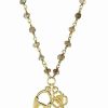 Necklaces * | Rachel Reinhardt 14K Over Silver Labradorite Lock & Key Necklace Women