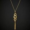 Necklaces * | 14K Italian Gold Tassel Necklace Women