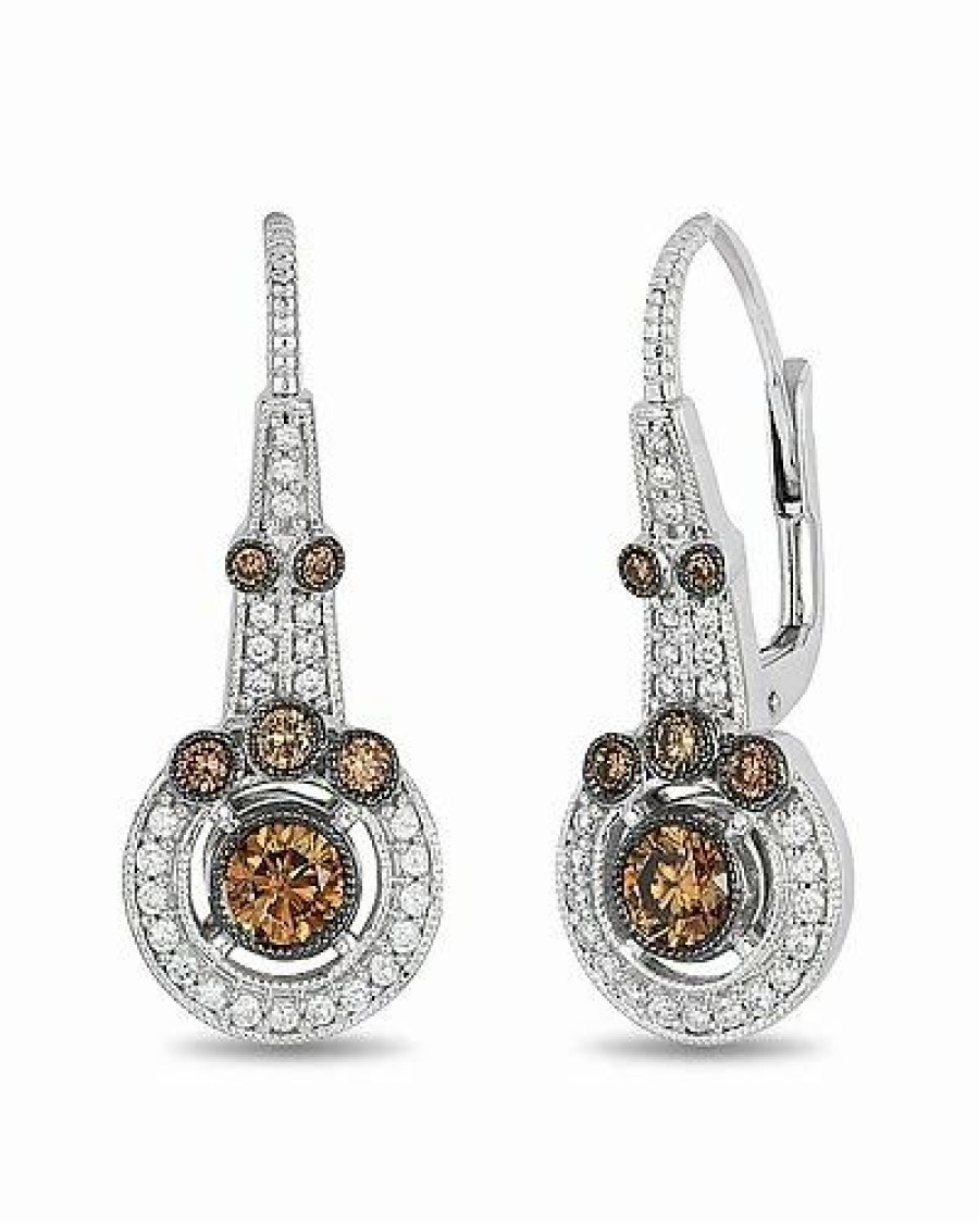 Earrings * | Le Vian Chocolatier 14K Vanilla Gold 1.08 Ct. Tw. Diamond Earrings Women