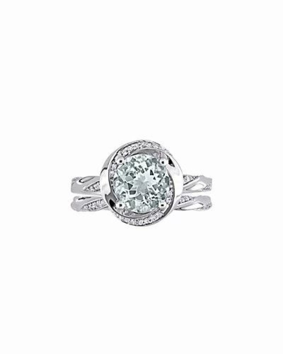 Rings * | Rina Limor 10K 2.05 Ct. Tw. Diamond & Aquamarine Ring Women