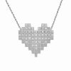 Necklaces * | Glaze Jewelry Silver Cz Heart Necklace Women