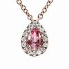 Necklaces * | Diana M. Fine Jewelry 18K Rose Gold 0.23 Ct. Tw. Diamond Necklace Women