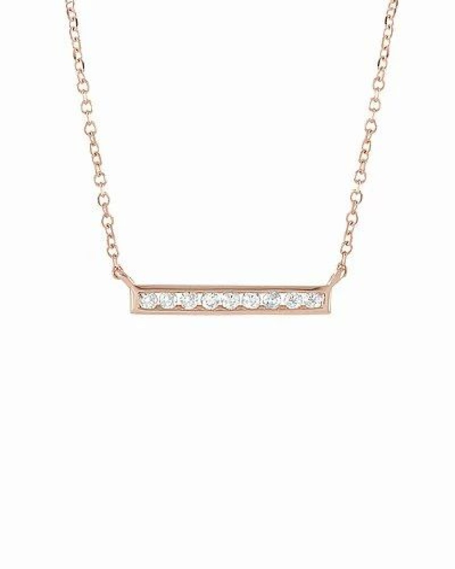 Necklaces * | Diamond Select Cuts 14K Rose Gold Diamond Necklace Women