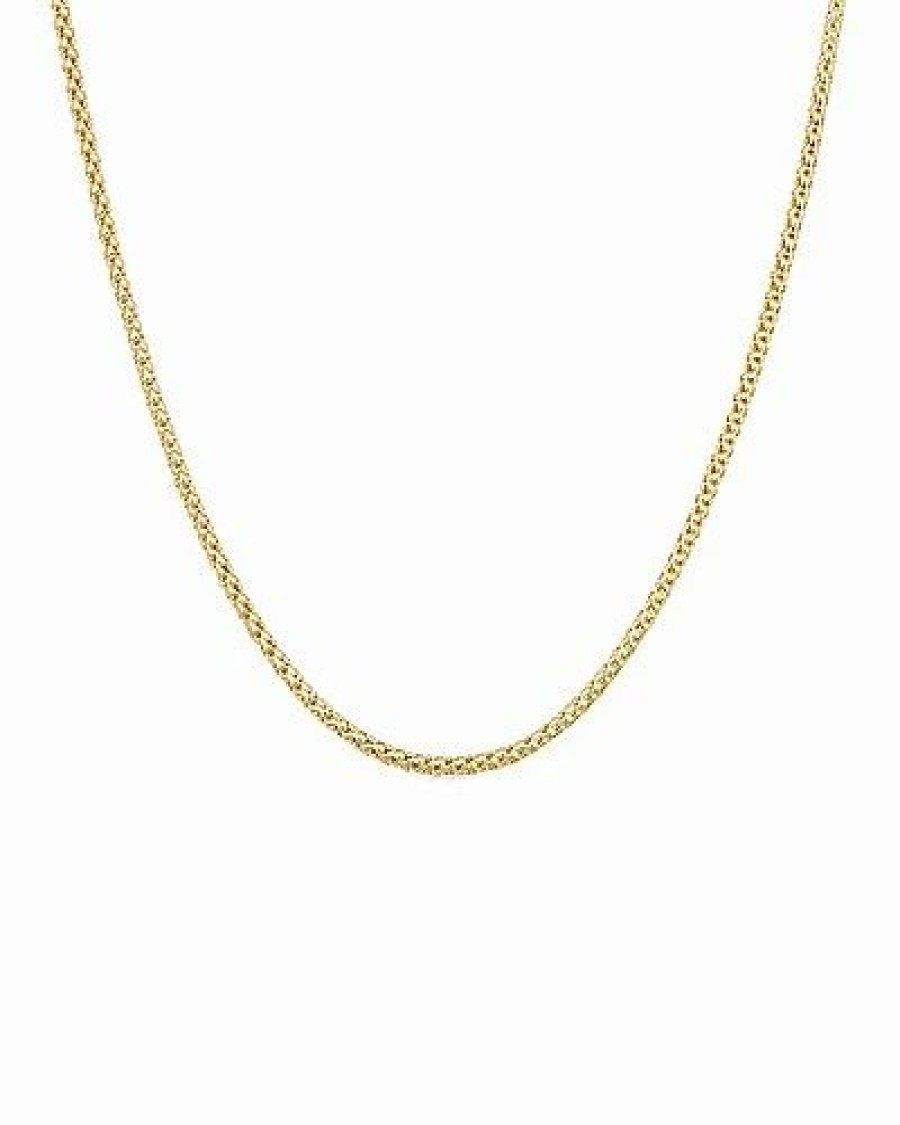 Necklaces * | 18K Italian Gold Popcorn Chain Necklace Women