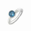 Rings * | Gemstones Diamond Select Cuts Silver 1.17 Ct. Tw. Blue Topaz Ring Women