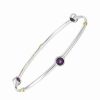 Bracelets * | Gemstones Silver 1.36 Ct. Tw. Diamond & Smoky Quartz Bangle Bracelet Women