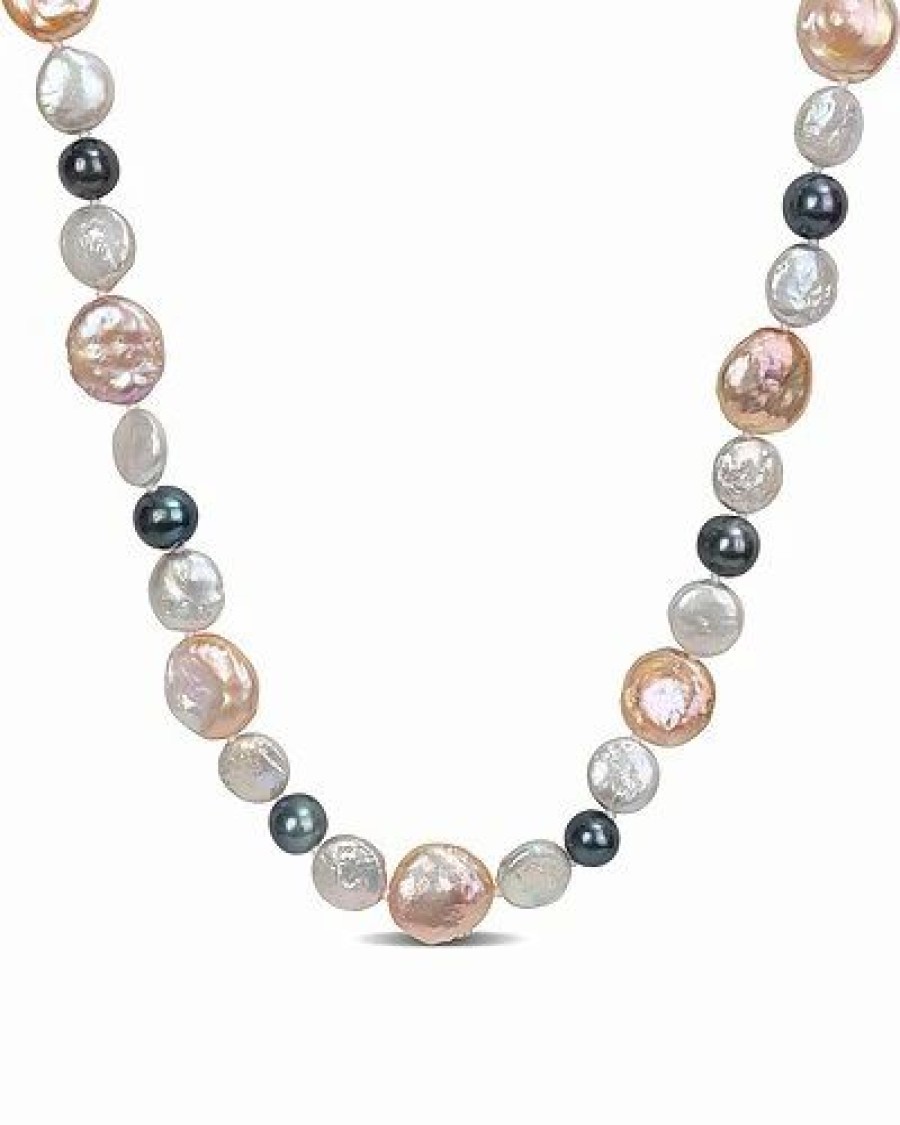 Necklaces * | Rina Limor Silver 10-10.5Mm Pearl Coin Necklace Women