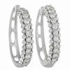 Earrings * | Diamond Select Cuts 14K 1.00 Ct. Tw. Diamond Hoops Women