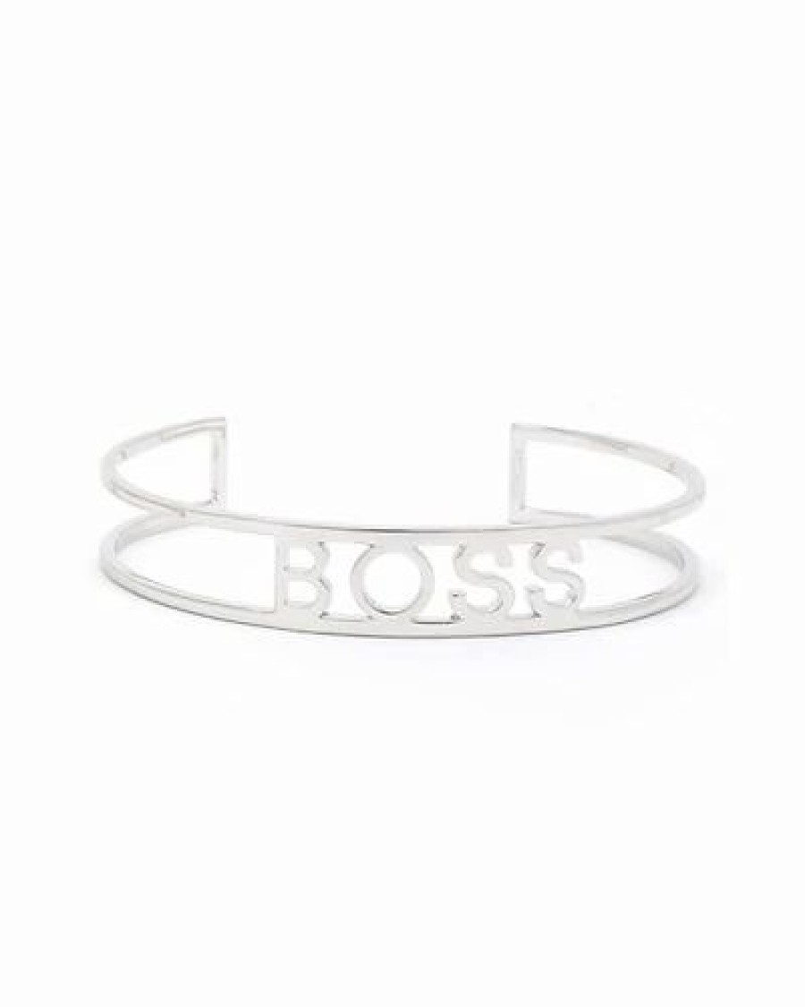 Bracelets * | Adornia Rhodium Plated Boss Cuff Women