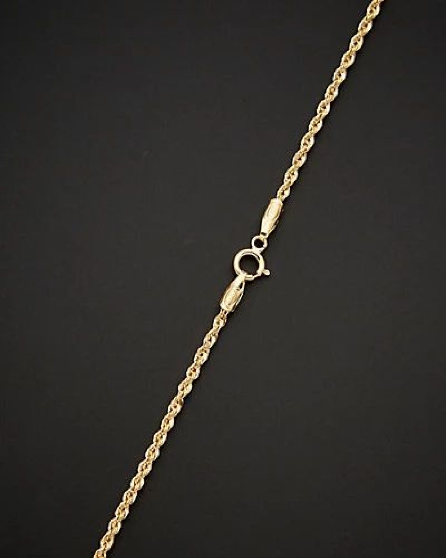 Necklaces * | 18K Italian Gold Rope Chain Necklace Women