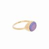 Rings * | Rivka Friedman 18K Gold Clad Purple Druzy Quartz Ring Women