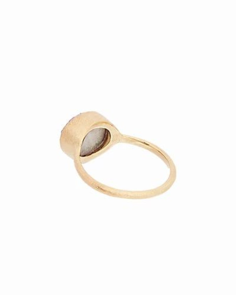 Rings * | Rivka Friedman 18K Gold Clad Purple Druzy Quartz Ring Women