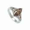 Rings * | Suzy Levian Cz Jewelry Marquise Brown Cz Ring Women