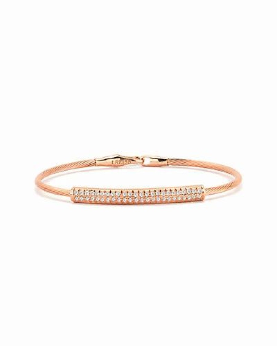 Bracelets * | I. Reiss 14K Rose Gold 0.39 Ct. Tw. Diamond Wire Bracelet Women