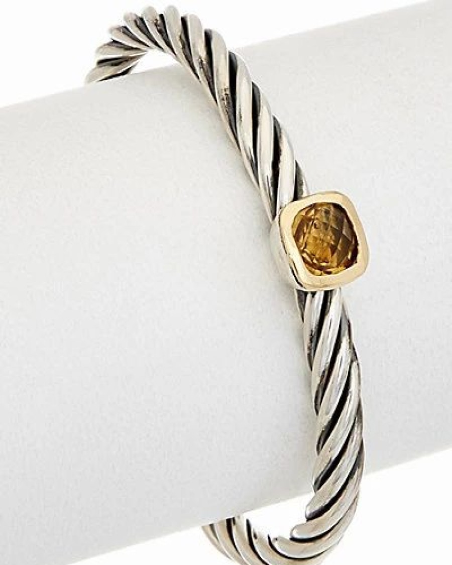 Bracelets * | Phillip Gavriel 18K Gold & Silver Citrine Cuff Women