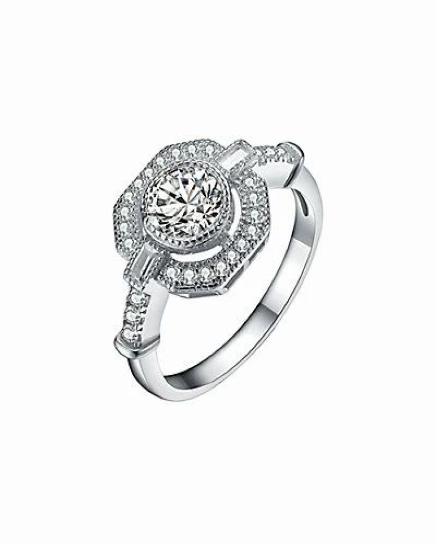 Rings * | Genevive Silver Cz Ring Women