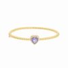 Bracelets * | Juvell 18K Plated Purple Amethyst Cz Bangle Bracelet Women