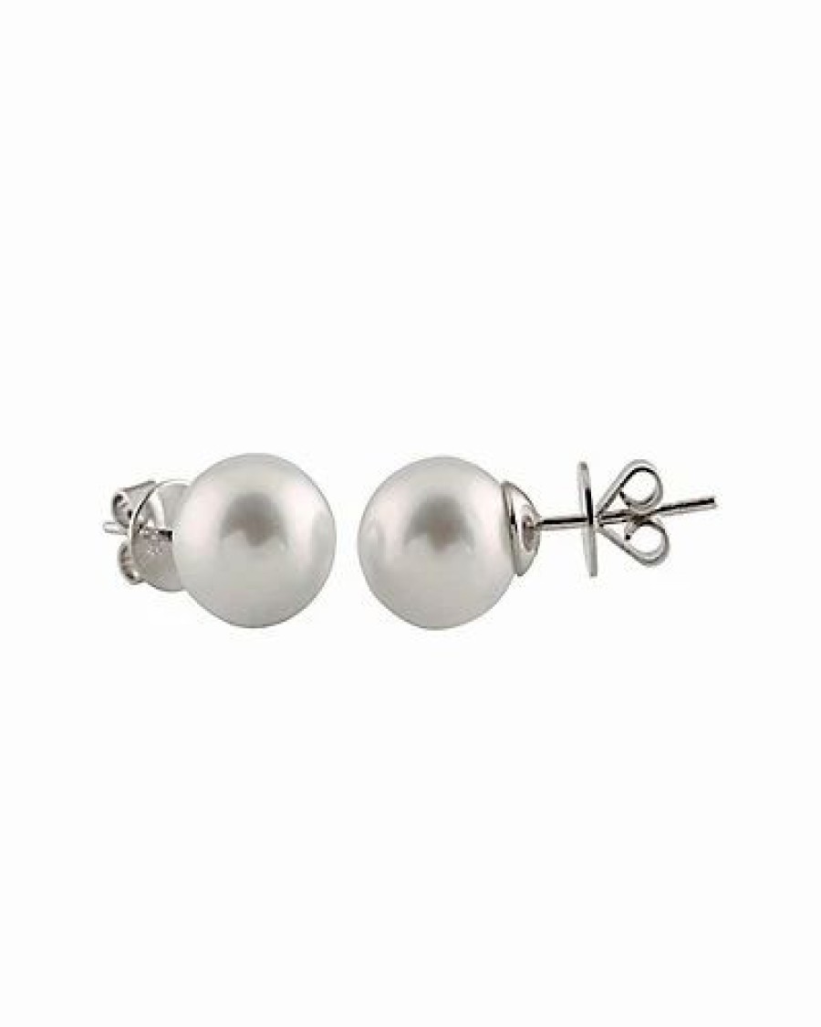 Earrings * | Masako Pearls 14K 9-10Mm White South Sea Pearl Earrings Women