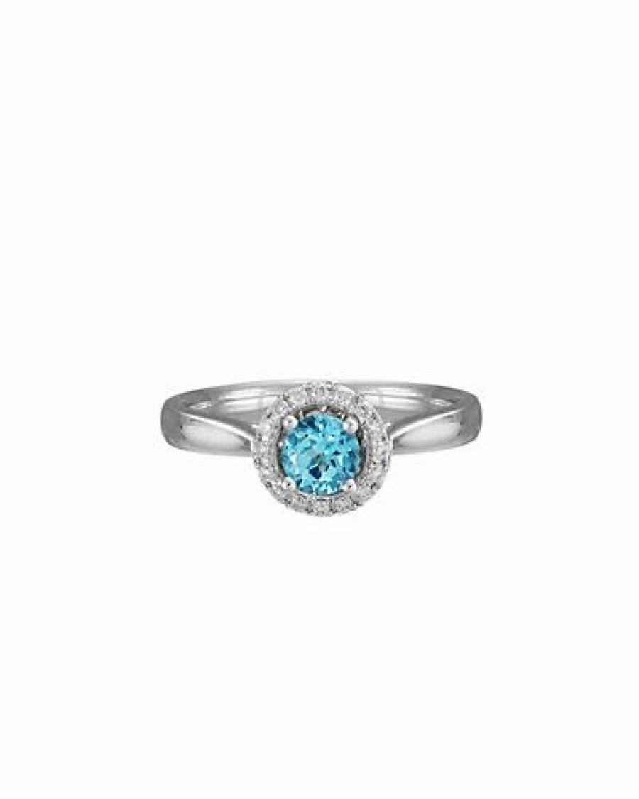 Rings * | Gemstones 14K 0.70 Ct. Tw. Diamond & Topaz Ring Women