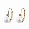 Earrings * | Splendid Pearls 14K 0.10 Ct. Tw. Sapphire & 7-7.5Mm Freshwater Pearl Drop Earrings Women