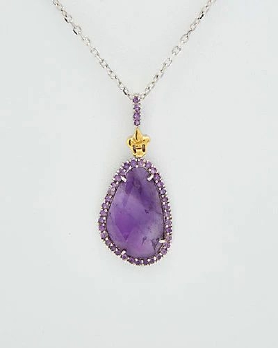 Necklaces * | Phillip Gavriel 18K & Silver Amethyst Necklace Women