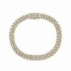 Bracelets * | Diamond Select Cuts 14K 3.81 Ct. Tw. Diamond Cuban Chain Bracelet Women