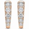 Earrings * | Memoire 18K Rose Gold 1.02 Ct. Tw. Diamond U-Basket Classics Earrings Women