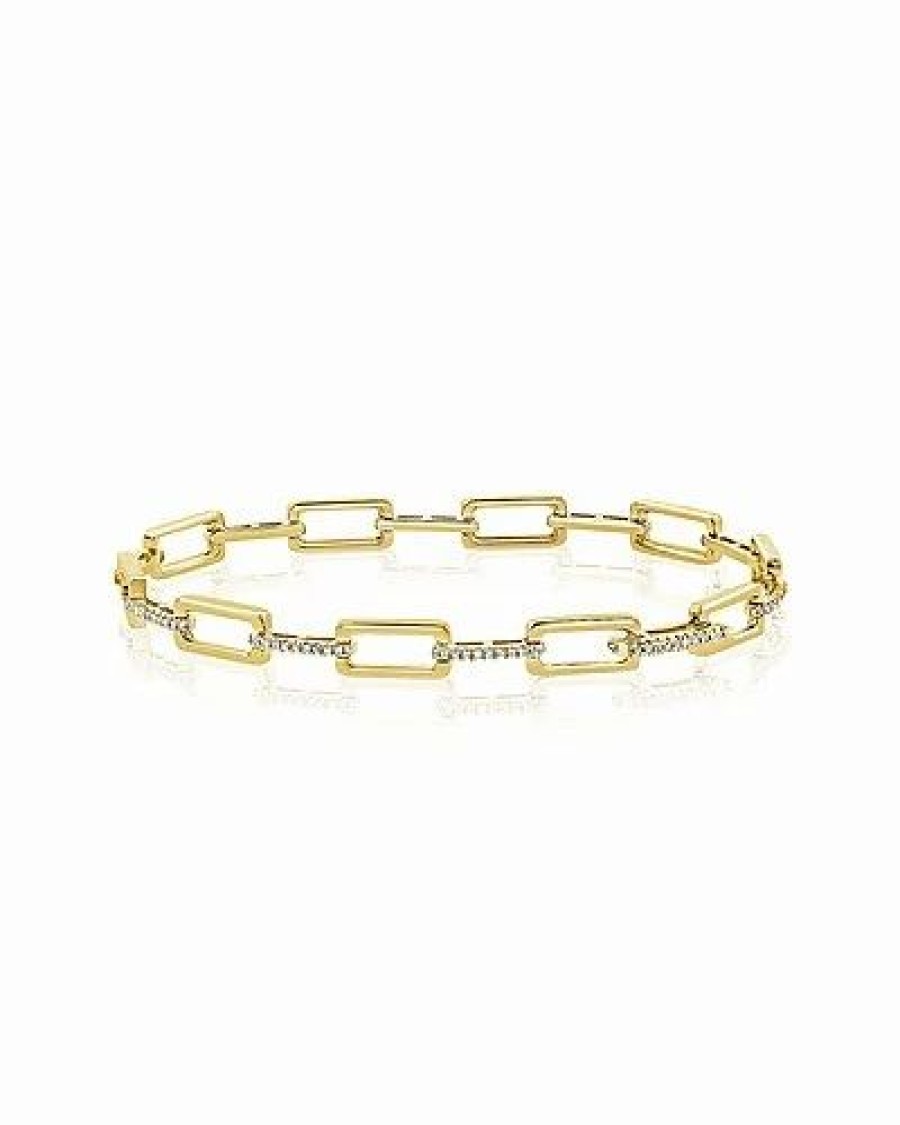 Bracelets * | Sabrina Designs 14K 0.33 Ct. Tw. Diamond Rectangle Link Bracelet Women