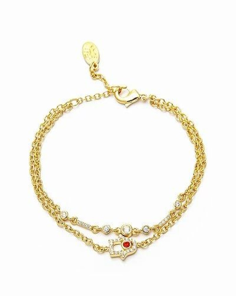 Bracelets * | Rivka Friedman 18K Plated Cz & Crystal Hamsa Bracelet Set Women