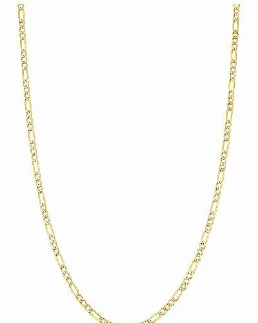 Necklaces * | 14K Italian Gold Figaro Chain Necklace Women