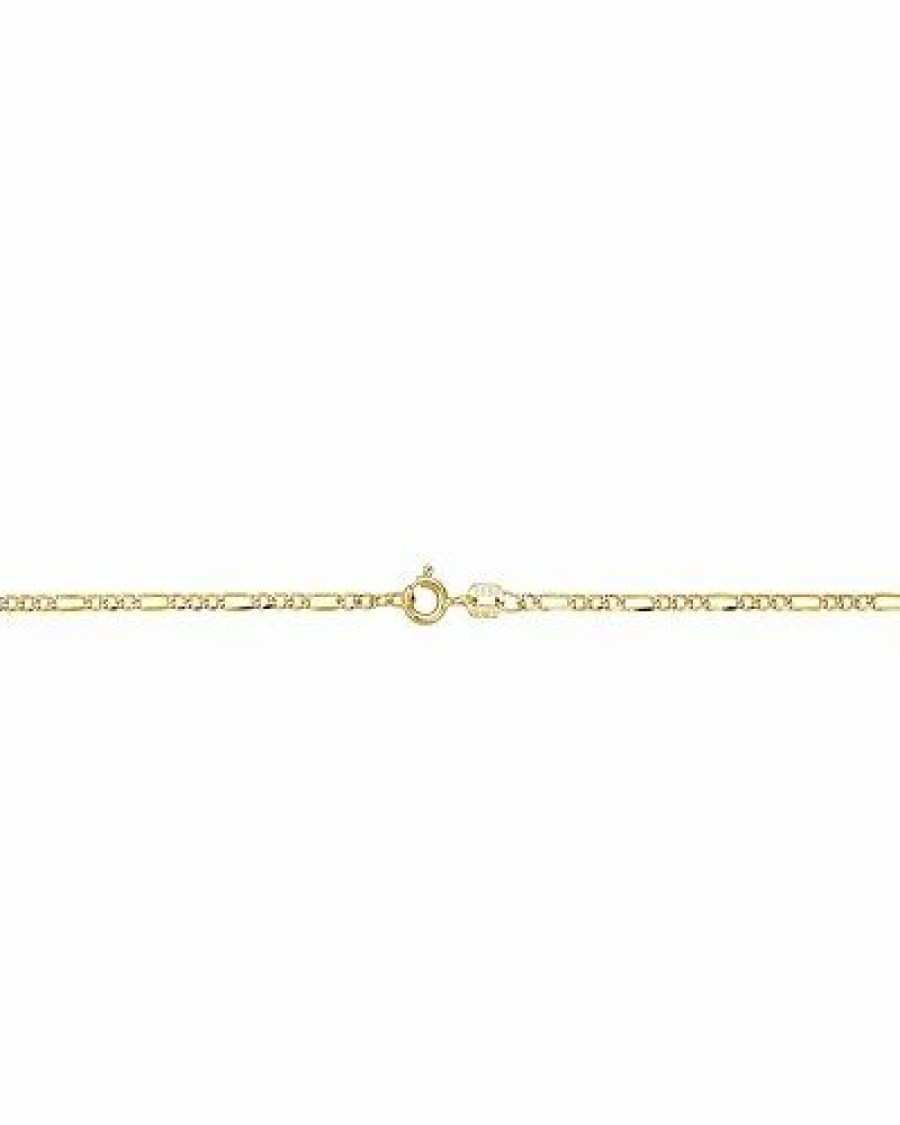 Necklaces * | 14K Italian Gold Figaro Chain Necklace Women