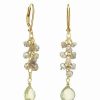 Earrings * | Rachel Reinhardt Gold Over Silver Gemstone Cluster Earrings Women