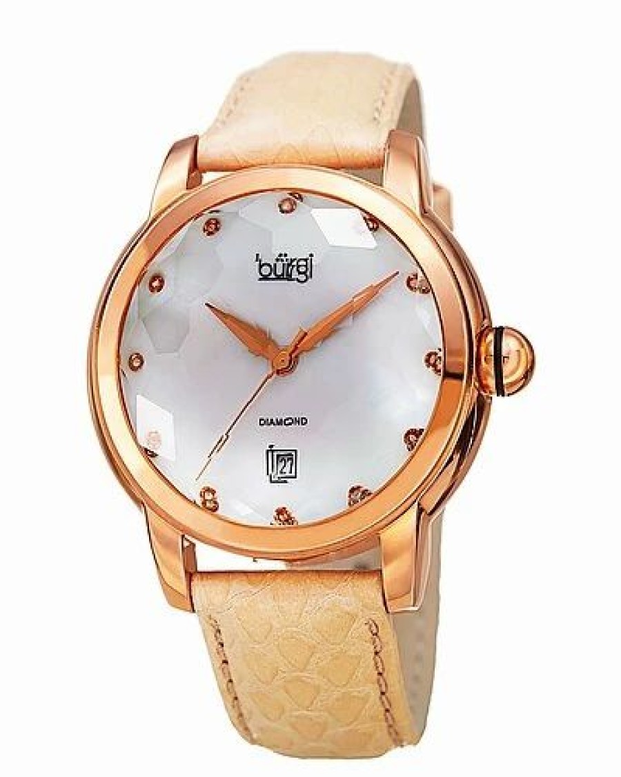 Watches * | Burgi Women'S Casual Diamond Watch, Circa 2000S