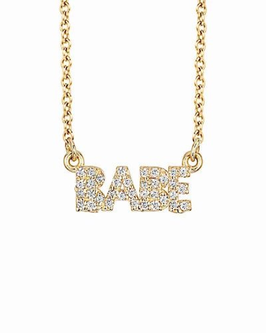 Necklaces * | Ariana Rabbani 14K 0.17 Ct. Tw. Diamond Babe Necklace Women