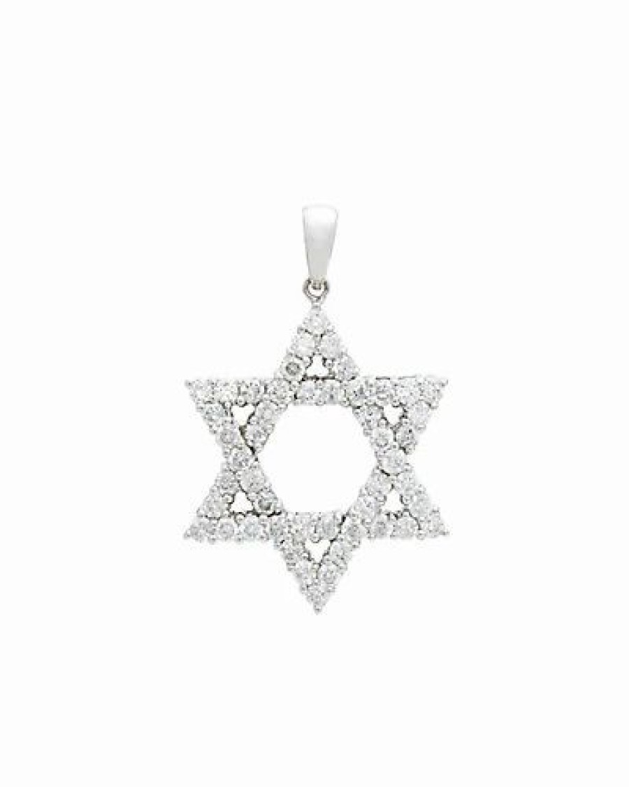 Pins * | Diana M. Fine Jewelry 18K 1.72 Ct. Tw. Diamond Star Of David Pendant Women