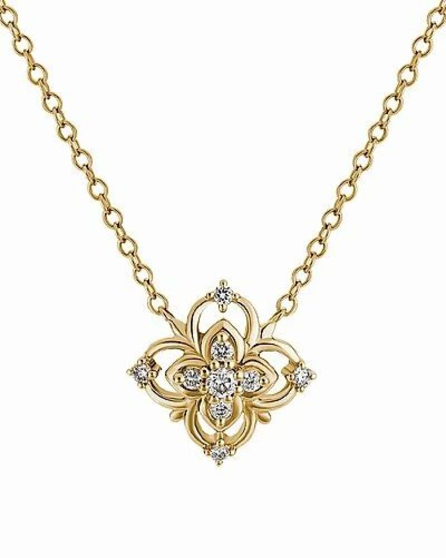 Necklaces * | Diamond Select Cuts 14K 0.13 Ct. Tw. Diamond Pendant Necklace Women