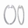 Earrings * | Diamond Select Cuts Hoops Women White Gold Rose Gold