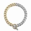 Bracelets * | Jane Basch Cool Steel Plated Cuban Link Bracelet Women