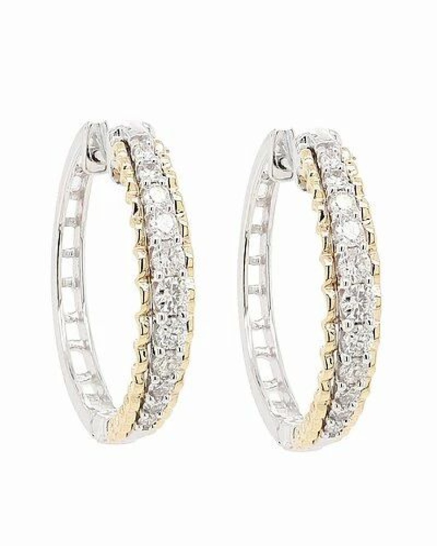 Earrings * | Diana M. 14K 0.50 Ct. Tw. Diamond Earrings Women