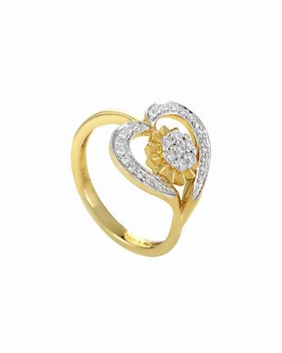 Rings * | Diamond Select Cuts 18K Tw-Tone 0.33 Ct. Tw. Diamond Ring Women