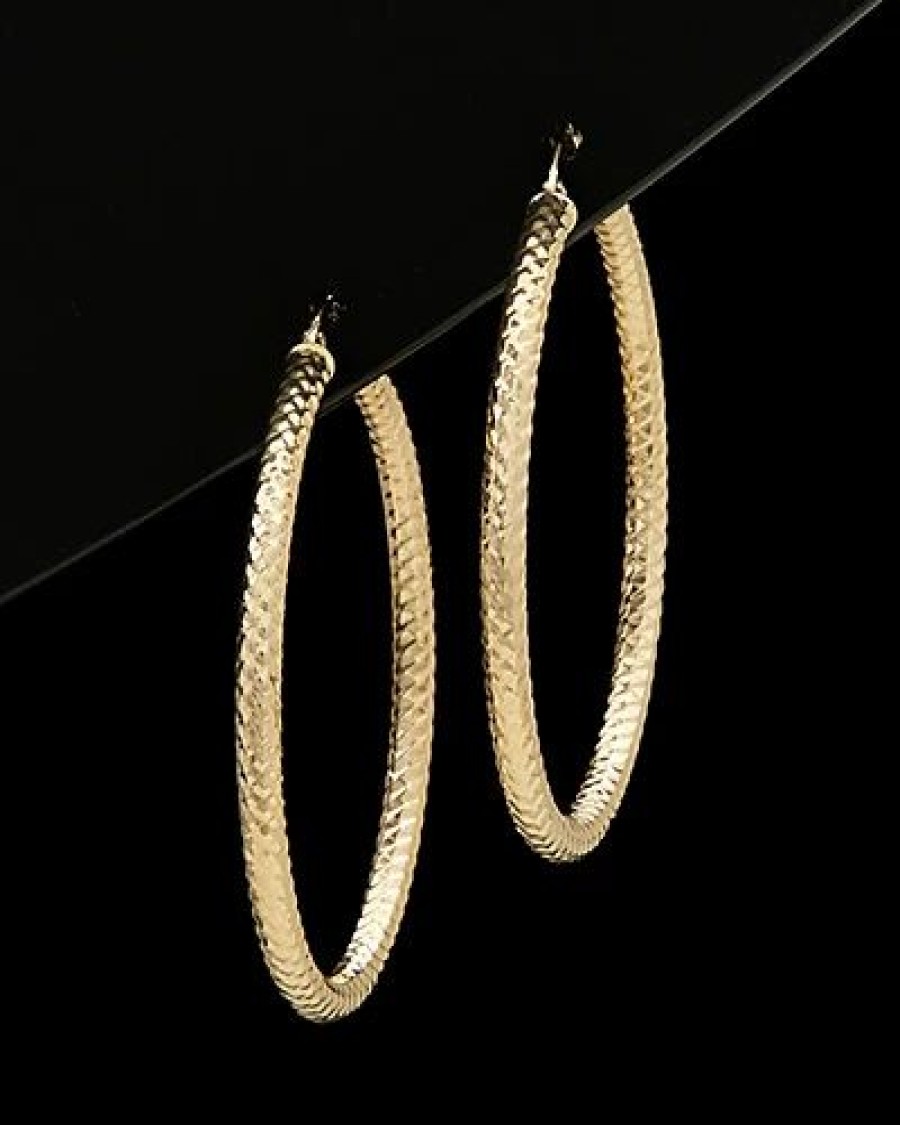 Earrings * | 14K Italian Gold Hoops Women