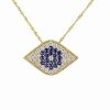 Necklaces * | Diamond Select Cuts 14K 1.22 Ct. Tw. Diamond & Blue Sapphire Pendant Necklace Women