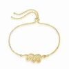 Bracelets * | Sterling Forever 14K Plated Cz Python Bolo Bracelet Women